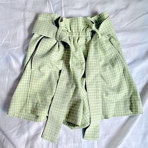 Reformation Checkered Shorts